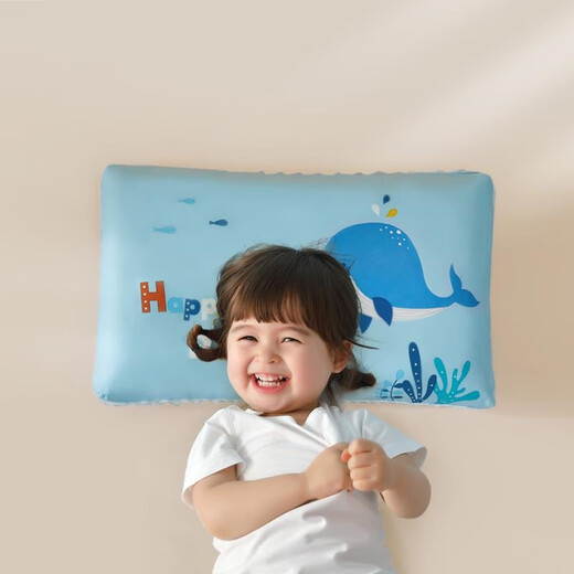 Mercury home textile children's pillow core soothing pillow can remove gallbladder hypoallergenic antibacterial bean dou pillow bedding bean dou pillow (thin sea blue) 35cm58cm