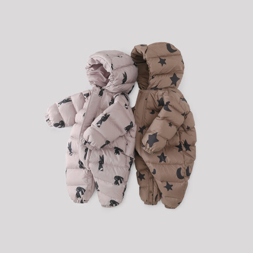 Bali Piggy Baby Down Jacket Jumpsuit Winter Thickened Warm White Duck Down Outer Clothes Super Cute Hooded Baby Winter Clothes Kite 90cm