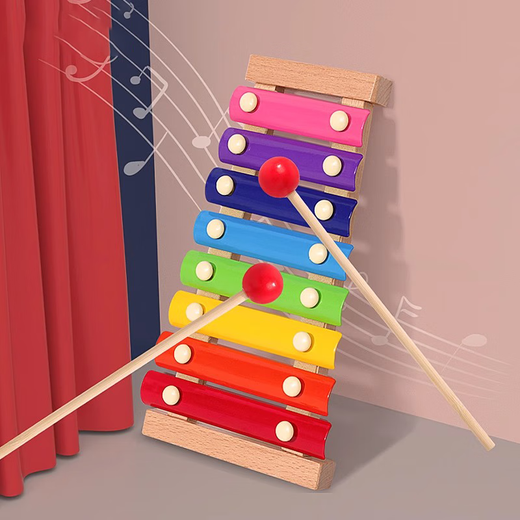 Dianmai children's baby Bayin xylophone player 8 months old baby puzzle music toys 1-2 years old Early education Bayin piano [one set]