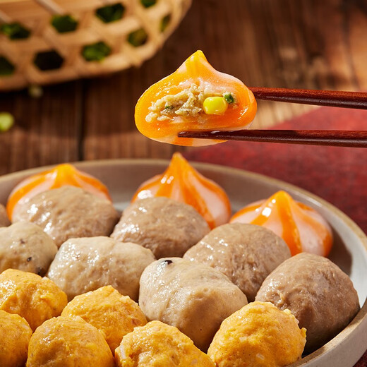 兴威（XINGWEI）火锅食材肉糜风味丸子1斤鱼丸肉丸火锅包关东煮食材火锅套餐组合 肉糜风味丸子1斤装