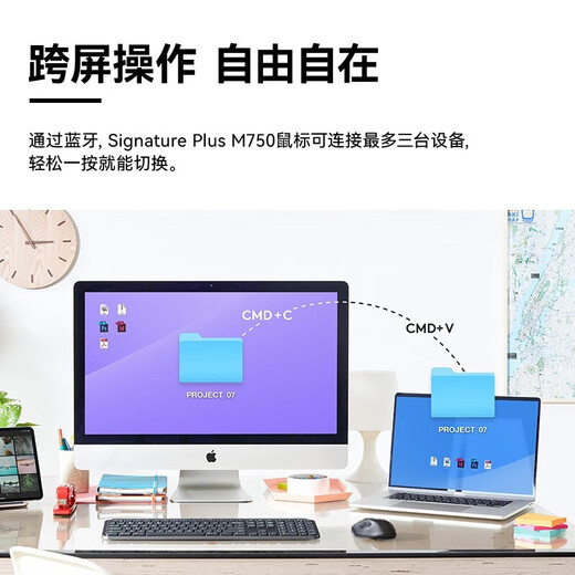 Logitech Select Series M750 Ratón inalámbrico Bluetooth Ratón inalámbrico silencioso Mac iPad Office Ratón inalámbrico de modo dual Uso doméstico entre dispositivos para manos grandes y pequeñas Unisex M750 Manos pequeñas y medianas-Rosa M