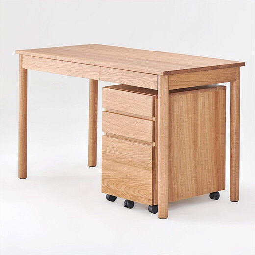 MUJI solid wood desk/(with drawer) table natural color width 120* length 60* height 75cm