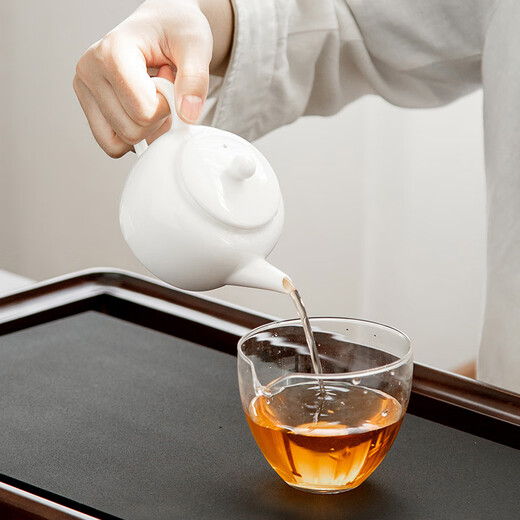 Gold inlaid jade rosewood tea tray saucer ebony stone household solid wood tea table drainage tea set Panhuali Fugui