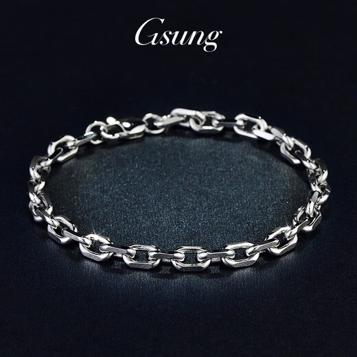 GsunG platinum men's bracelet PT950 cross buckle bracelet platinum women's O-shaped bracelet platinum PT950 bracelet priced by the gram