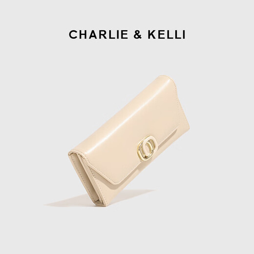 CHARLIE / KELLI official website CK light luxury bag women's bag fashionable long wallet women's 2025 new coin wallet card bag clutch off white [520 gifts]