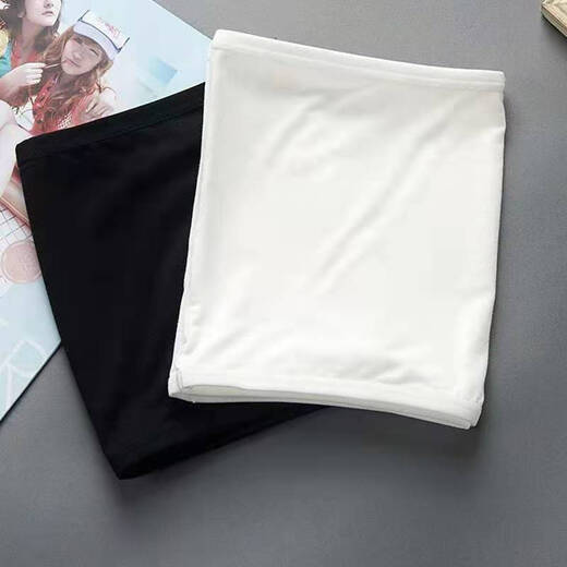 1/2 pack of strapless bra-wrapped underwear, feminine one-piece anti-exposure one-piece student bottoming summer new tube top, white + black, plus size, recommended 120~140 Jin Jin equals 0.5 kg