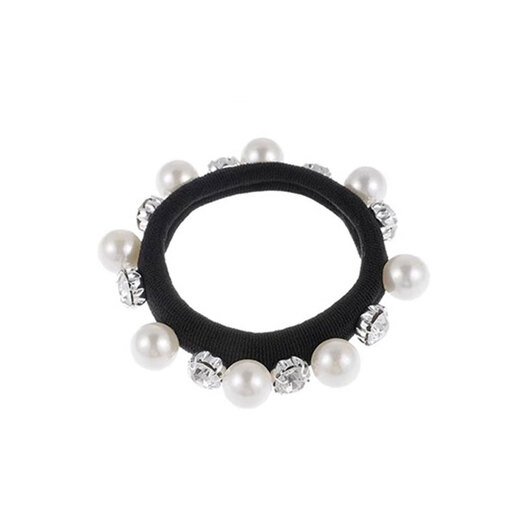 Jiuweiya Hair Tie Women's High-end Ponytail Hair Band Headgear Highly Elastic and Durable High Ponytail Hair Tie JYFQ156 Flash Diamond Ball 5-piece Set