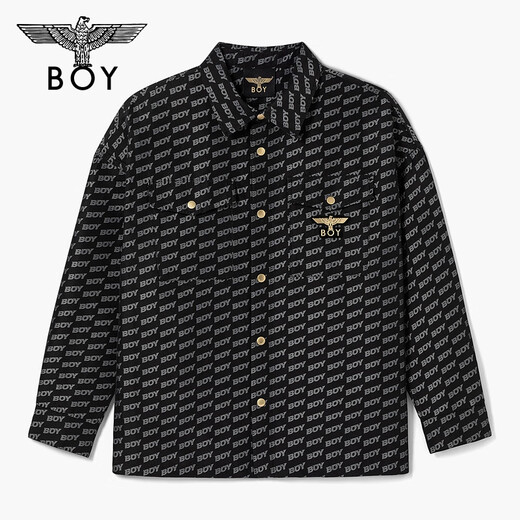 BOY LONDON [Psychedelic Rock] Autumn Men and Women's Same Print Gold Label Jacket Shirt Jacket N23901 Black L