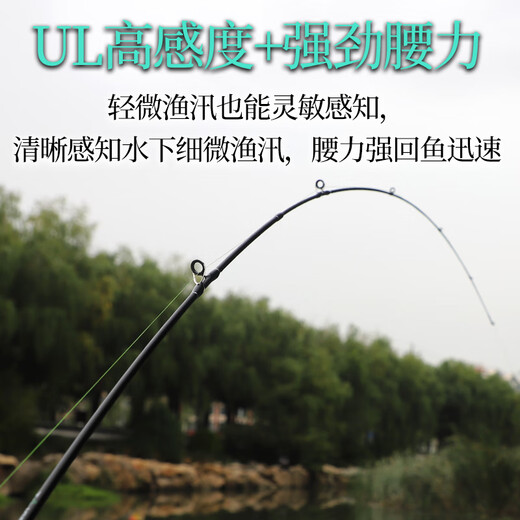 TAIGEK Micro-courbé Horse Bouth Body Micro-Object Lure Lure Ul Righting Poignée de 1,53 mètres Strinning Wheel Stream Blanchez des bandes blanches Bouche