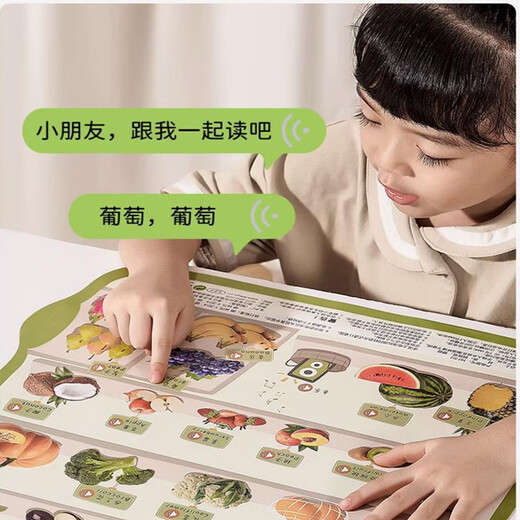 乐乐鱼（leleyu）熊猫有声挂图早教学习机儿童玩具宝宝识字表墙贴男孩女孩生日礼物