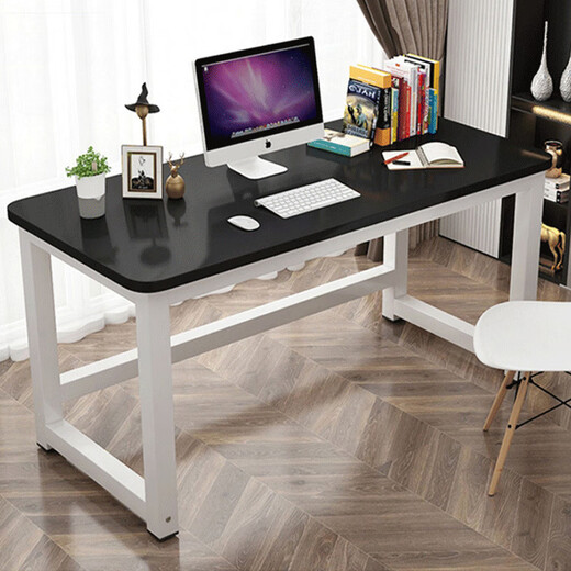 Weimandi Computer Desk Home Desktop Desk Study Desk Writing Desk Simple Bedroom Table Workbench Long Table Thickened Light Wood Surface + White Frame Length 80* Width 50* Height 74cm Hot Sale