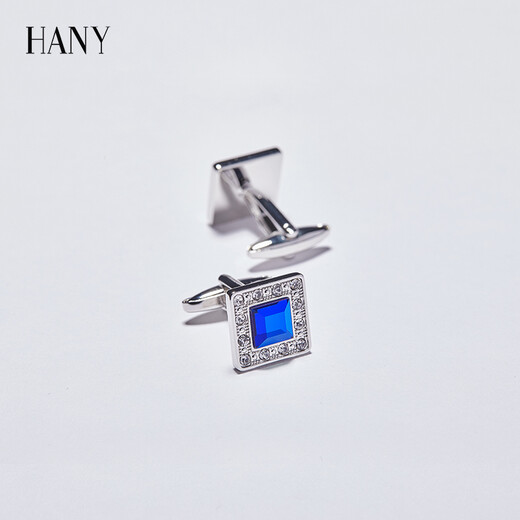 HANY cufflinks light luxury buttons men's French shirt sapphire customized high-end shirt cuffs as a gift for boyfriend cufflinks sapphire classic