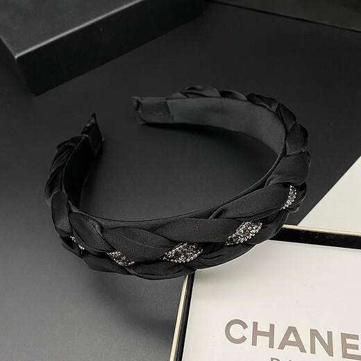 Kamalun (KAMALUN) 2025 headband female internet celebrity new high skull wide edge headband black hairpin hairpin face wash high-end headwear black