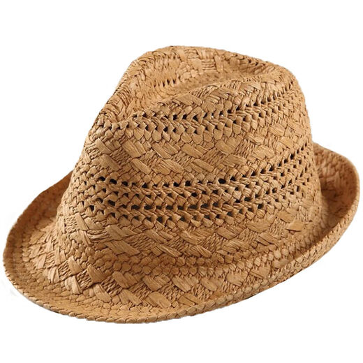 Karond Top-Hut Gentleman Hut Männer Strohhut Mode Top Hut Britisch Retro Jazz Hut Gentleman Hut mittleren Alters und älterer Strohhut Khaki Farbe (One Size 56-58)