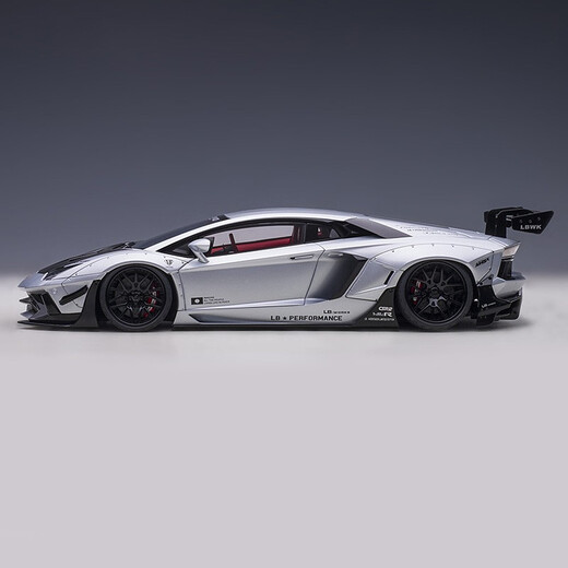 Autoart 1:18 Lamborghini Aventador SVJ Sportwagen Model Car Collection 79181 Silberschwarz Cover Wide Body