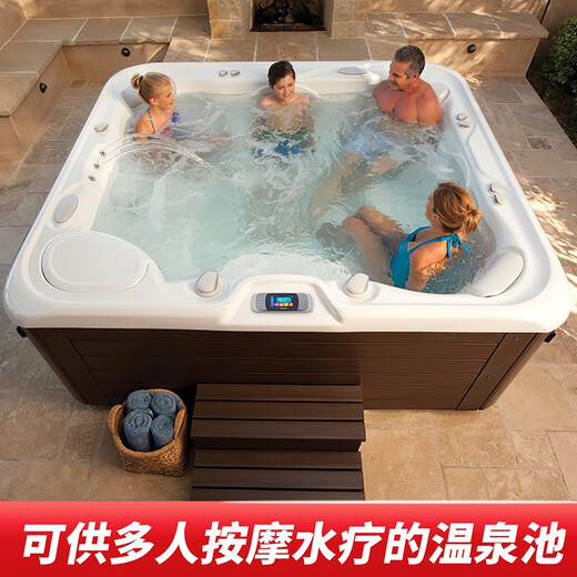 Keruikang Surf Jacuzzi baignoire intelligente à température constante de température constante chauffée baignoire acrylique à la maison adulte de la baignoire de source chaude extérieure WS-695 (2150 * 1550 * 900 mm)