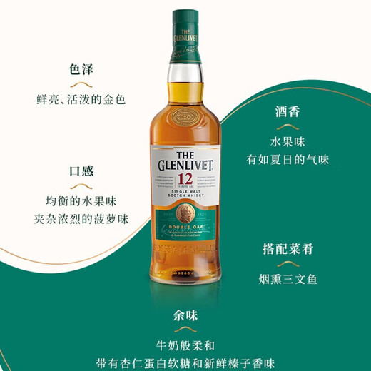 格兰威特 12年 陈酿单一麦芽 苏格兰威士忌 700ml 礼盒 节庆送礼 入门洋酒 12年限定礼盒700ml