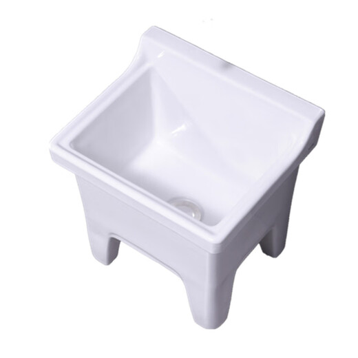 Lefit (lfte) bathroom ceramic mop pool balcony mop trough household Taiwan control large, medium and small mop basin courtyard mop pool 922A manual drain + faucet delivery to home