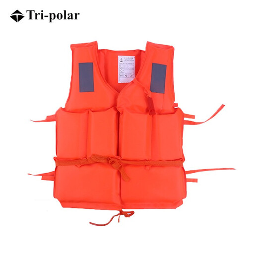 Tri-polar Outdoor Adult Marine Work Vest Foam Inflatable Flood-proof Maritime Life Jacket TP5006 Orange One Size