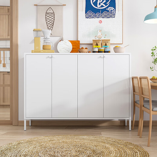 Pangdonglai quality sideboard iron glass sideboard living room storage light luxury wine cabinet household kitchen appliance eight door yellow 1355*650*400