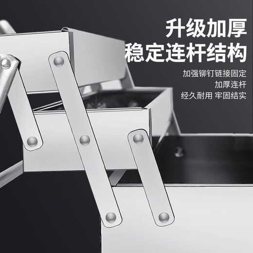 MYTEC stainless steel tool box three-layer folding storage box multi-functional industrial-grade suitcase electrician hardware storage box stainless steel tool box 420mm double layer
