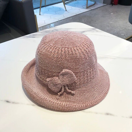 Schöne Frauenstraße cooler Top -Top koreanischer Stil faltbarer Sonnenschutzhut Sommer Strickfischer Hut Frauen Spring Britisch -Toper Casual Hundert Beige