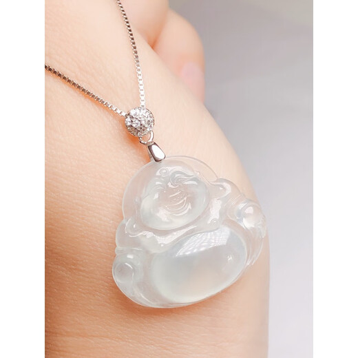 MHFDO gold store 925 crossing 18k gold buckle button Buddha male jade buckle cucumber seed buckle 1 card button pendant straight hole gold color