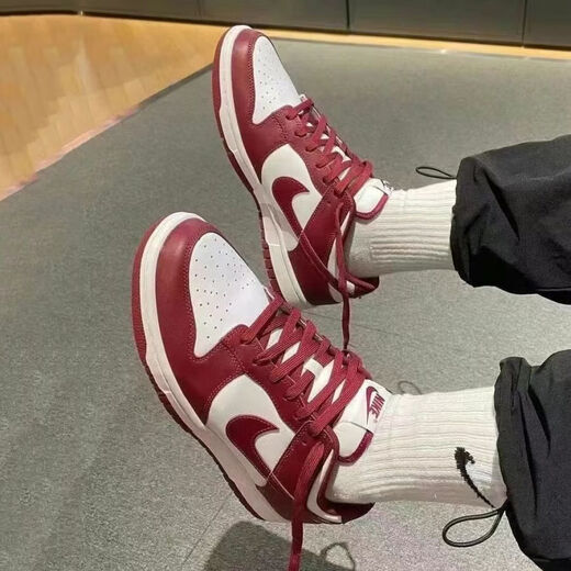 耐克（NIKE）休闲鞋男鞋2025夏季新款Dunk低帮板鞋轻便舒适透气耐磨运动鞋 DD1391-601白红 41