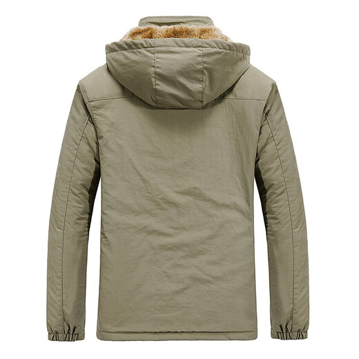 JP Herrenjacke plus Samt dicke warme Kapuze-Freizeitjacke 689 9868 Militärgrün M-170