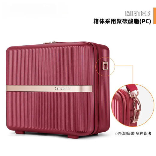 新秀丽（Samsonite）迷你手提箱HH5便捷化妆箱密码箱新款商务旅行箱子母箱HJ1 紫色 91x手提迷你箱 迷你度假箱