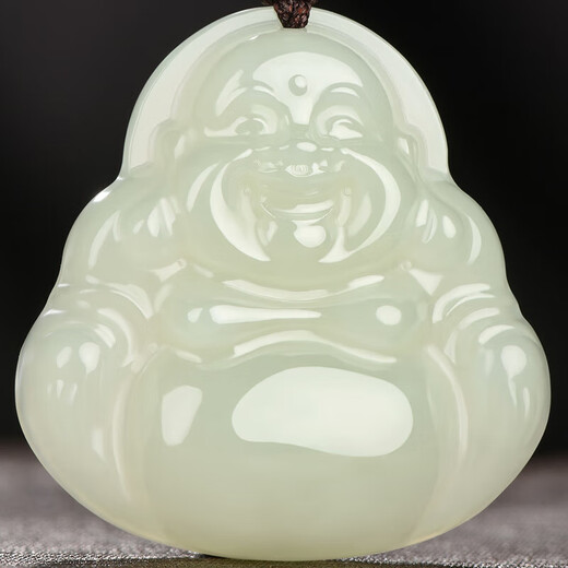 Dragon Emblem Jewelry Hotan Jade Buddha Pendant Female Maitreya Buddha Jade Pendant Jade Pendant Necklace Birthday New Year Gift