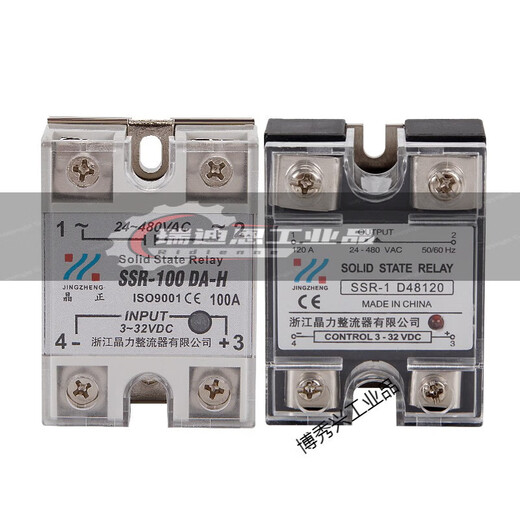 SSR单相固态继电器40DA24VDC直流控交流220VAC SSR-1 D4840 MGR-1 SSR40A 黑色
