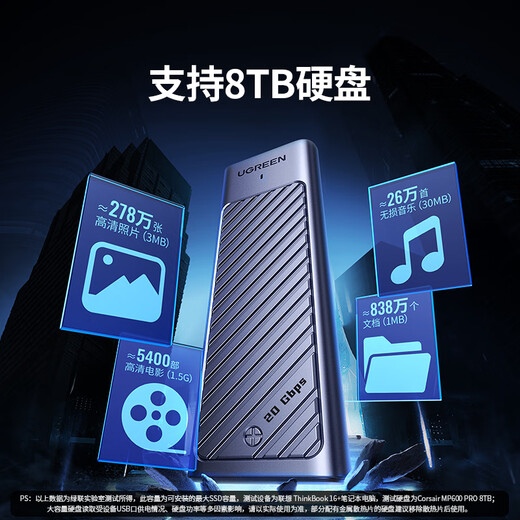 Greenlink M.2 NVMe/SATA dual protocol solid state drive box 20Gbps suitable for Apple 17 notebook desktop mobile phone external SSD mobile hard drive case 35576