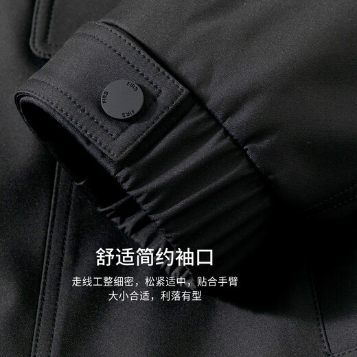 Shanshan jacket men's autumn and winter quilted thickened warm windproof stand collar business casual comfortable skin-friendly pocket jacket