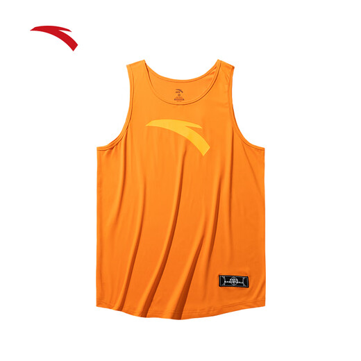 安踏（ANTA）【迪温琴佐同款】男子篮球运动背心跑步专业训练吸汗透气篮球服 甜蜜橙-3 XL (男180)
