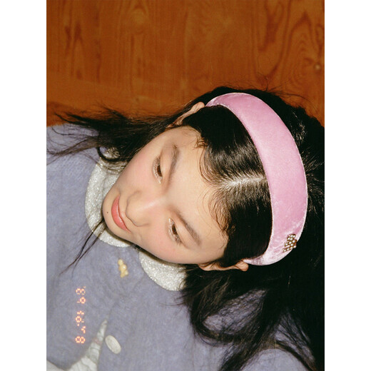 Tagi.Velvet<i>Retro Imagination Pearl Metal Velvet Silk Headband Headband Protonic Black