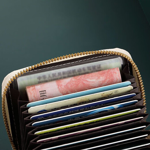 畅印浮世绘艺术高档卡包女男大容量多卡位驾驶证件拉链防消磁零钱包包 东海道程谷-风琴 11卡位
