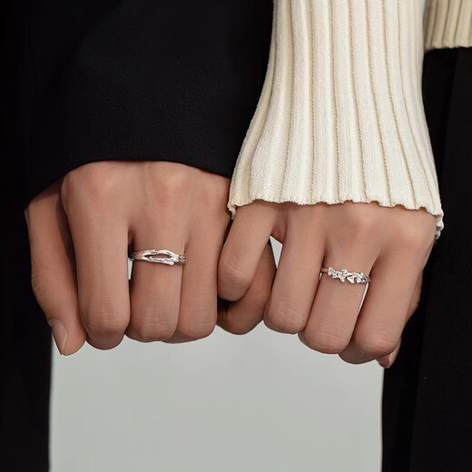 MZMZ Sansheng Youxin platinum couple ring pt950 platinum pair of rings, a pair of men's and women's rings as a birthday gift for your girlfriend, light luxury style - single ring (note male/female)