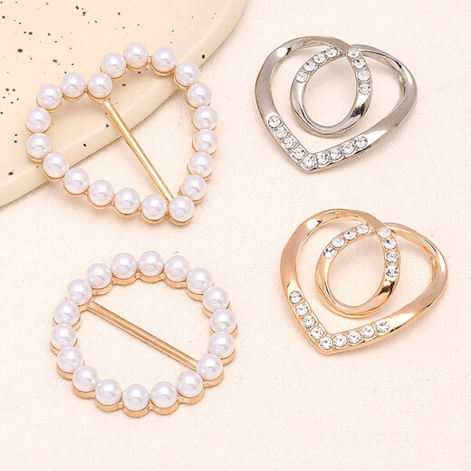 Knotted corner buckle scarf buckle, versatile artifact, shirt hem, T-shirt, t-shirt for women, small gold