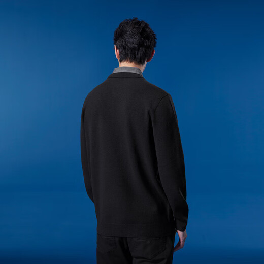 HLA Heilan long-sleeved sweater men's light business fashion series fake two-piece sweater for men