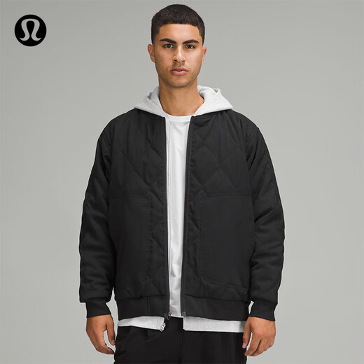 Lululemon丨Diamond-Quilted Men's Diamond-Quilted Bomber Jacket LM4ARKS Black L