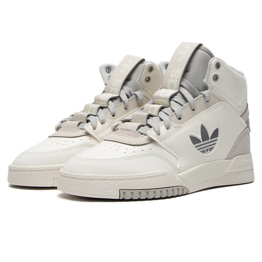 Adidas (adidas) Clover Women's Shoes New Summer High-top Fashionable versatile Shoes and Abrasion-resistant Breathable Board Shoes Sports and Casual Shoes IF2694 Hanyu White/Gray 38.5