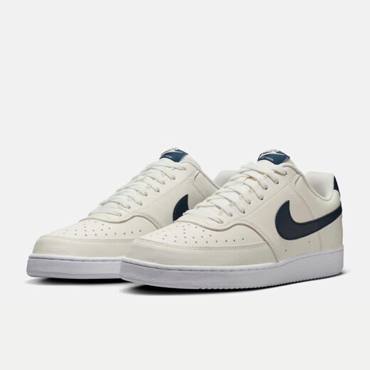 耐克（NIKE）休闲鞋男鞋秋冬新款COURT透气耐磨运动鞋时尚经典潮流低帮板鞋 HQ4867-101/帆白/军械深海蓝 41 (260mm)