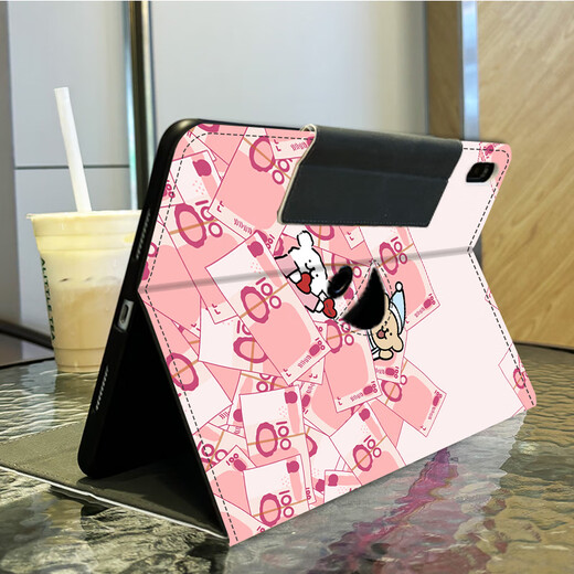 Yaluge Apple iPad Air11/13-Zoll-Tablet-Fall 2025 Air Apple A3271 Lernbüro A3266 rotierender MC9Y4CH Kinder Fall Anti-Fall-Fall, Rich Line Puppy [dreifacher Rotary-Stand] mit einem temperierten Film Air4/Air5-10.9