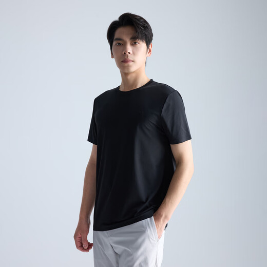 Lilang Light Fashion Men's Men's Clothing [100% Polyester] футболка мужская печать логотипа прохладное вязаное круглое шею с коротким рукавом A5xtx301 Black XL (175)