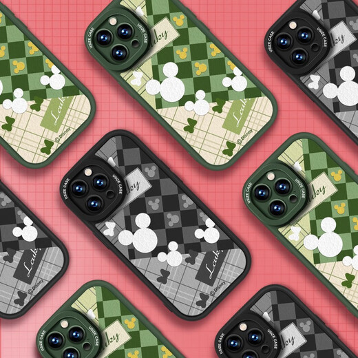 [Disney Autorisierung] Apple Series Mobile Handy Hülle iPhone 15 Promax Lambskin 14plus Internet Celebrity 13 Einfache 12 Armband Mode Apfelpink Fett Mädchenarmband [X1283 Disney] iPhone 15 Promax
