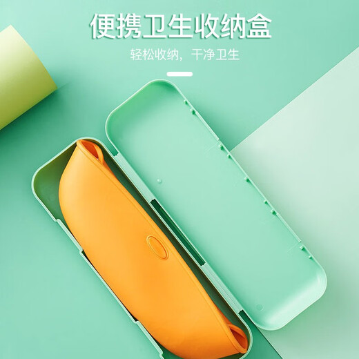 葆氏宝宝围兜婴儿硅胶吃饭兜防水围嘴吐奶儿童罩衣 绿色狮子+收纳盒
