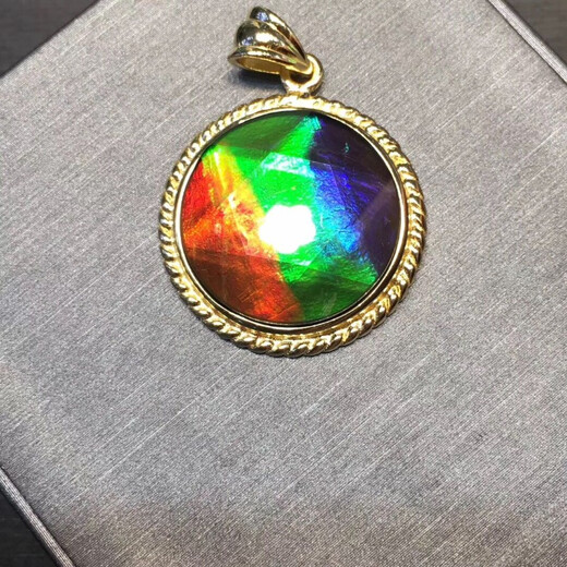 Luoyi Musi Canada's new natural crystal/semi-precious stone necklace for women ammolite David satellite picture color