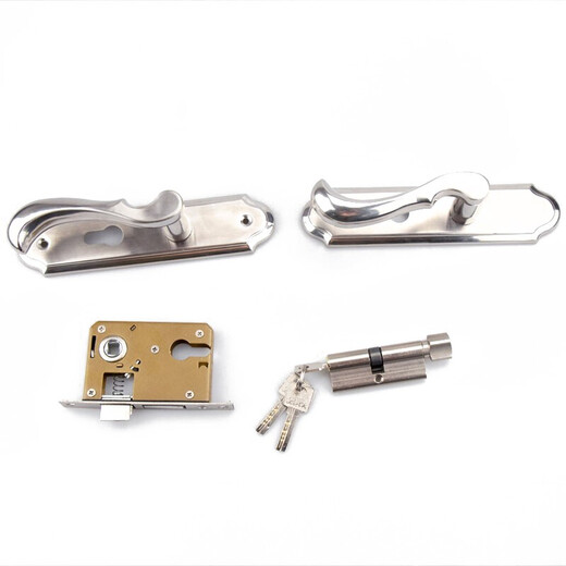 Hasdick Beijing Warehouse Delivery HKCL-32 Stainless Steel Wooden Door Handle Lock Bedroom Safety Door Lock Wooden Door Light Sound Room Door Lock Handle Lock Premium Small 50 Light Sound Lock