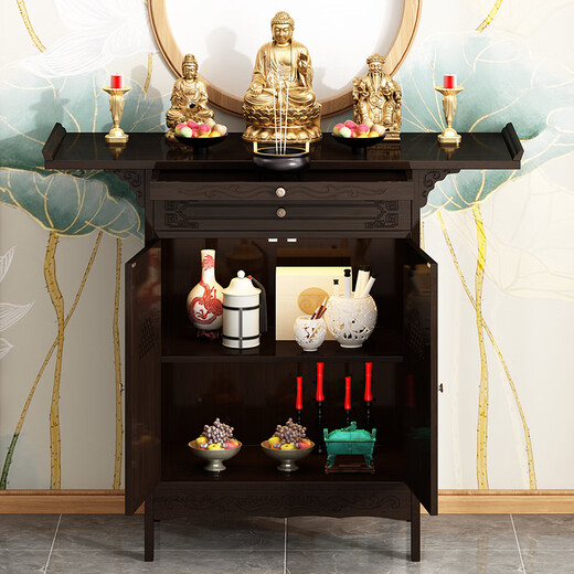 Frau Jius neuer chinesischer Tisch -Tisch -Weihrauch -Weihstofftisch im Wohnzimmer Weihstofftisch in Guan Gong, Gott des Reichtums, Buddha -Statue, Buddha -Tabelle, 688 Modelle 100 Langes Doppel -Tür -Angebotskabinett